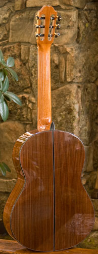Photo of Classical guitar - back view.
