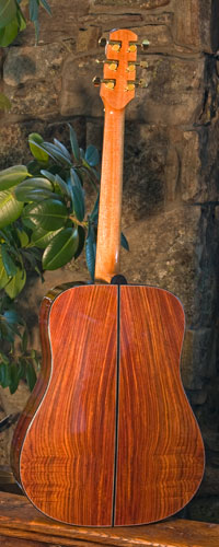 Back view of guitar.