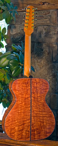 Back view of guitar.