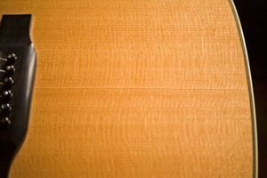 Photo of cracked soundboard.
